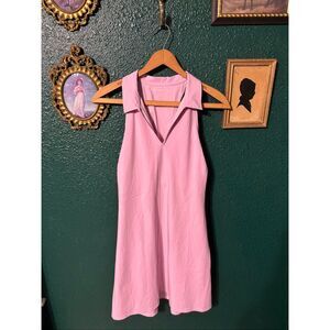 Abercrombie and Fitch Pink Athletic Dress Sz Large Collared